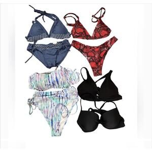 Bundle Bathing Suits 2 Bikini Tops 3 Sets Victoria's Secret Aerie Size Small